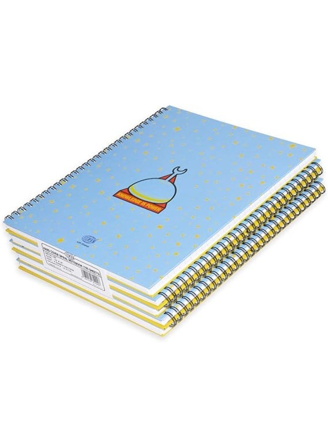 FIS Spiral Hard Cover Notebook Single Line 10X8 Inch, 100-Sheets 5-Piece - FSNBS1081908 - Image 1